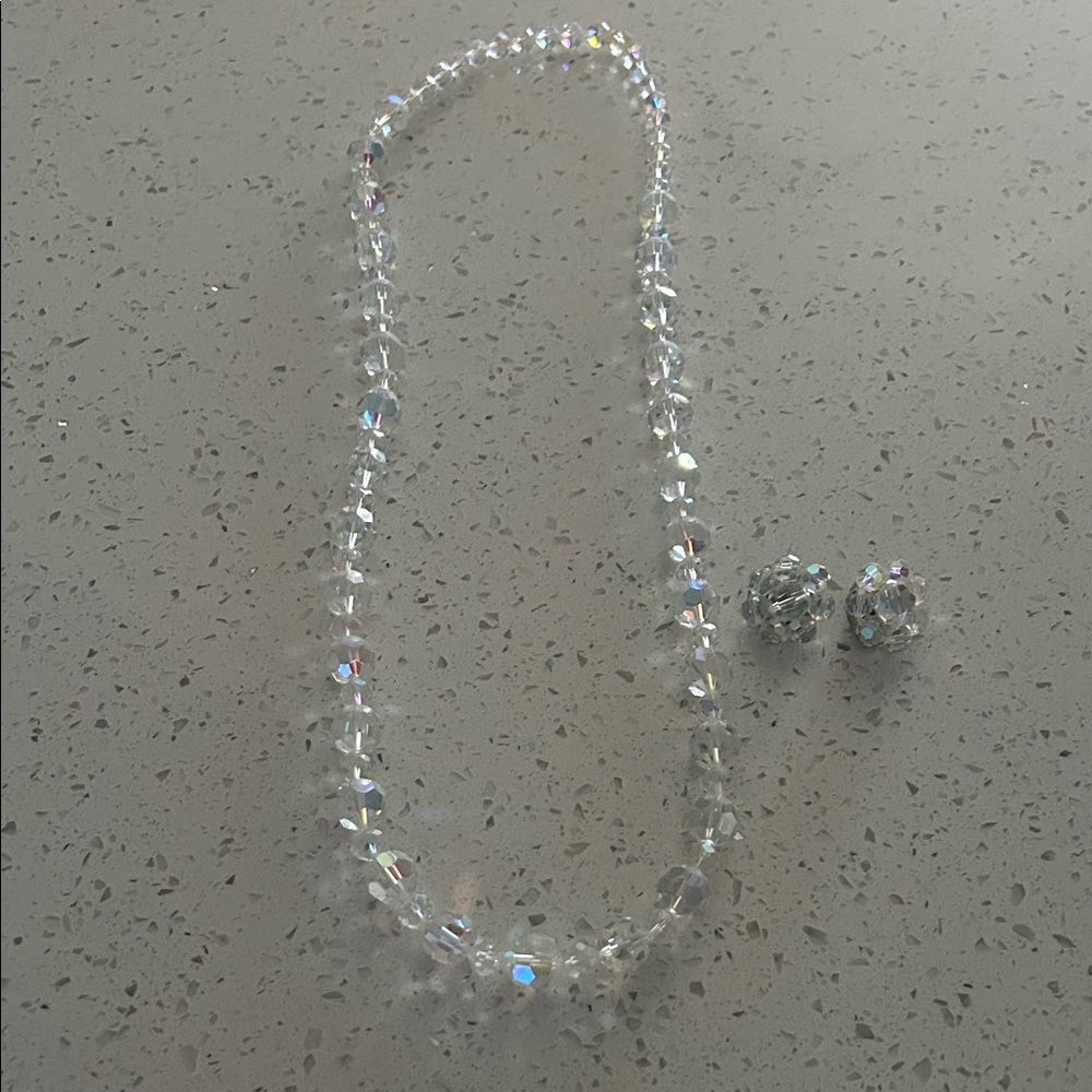 Vibrant Crystal Beaded Necklace and Earring Set